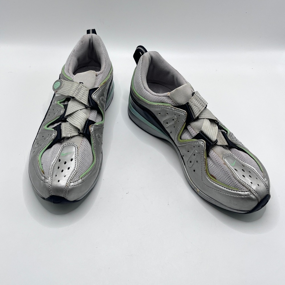 Nike Spin Trainer Plus Women Cycling Shoes 9.5 Chrome Mint Black 265060-031